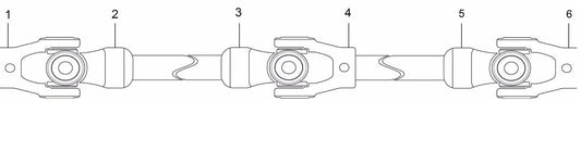 Front Drive Shaft Yoke U-Joint for Kawasaki Mule 2510 KAF950A Diesel 2002
