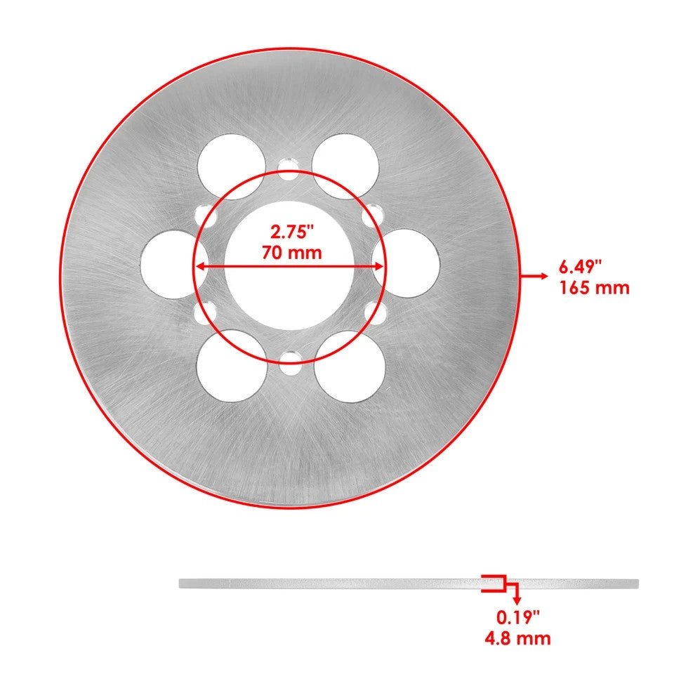 Rear Brake Disc Rotor for Yamaha Rhino 450 YXR450 4X4 2006 2007 2008 2009