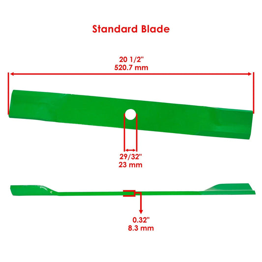 Caltric 20 1/2 inch x 29/32" Circle Hole 60" Deck High Lift Blade For John Deere