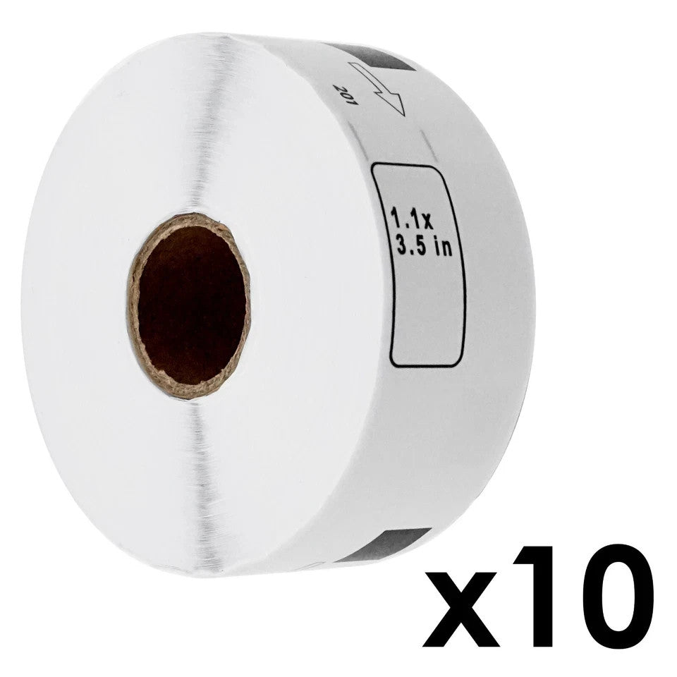 10x Thermal Address Label DK-1201 DK1201 for Brother Label Printer 1-1/7"x3-1/2"