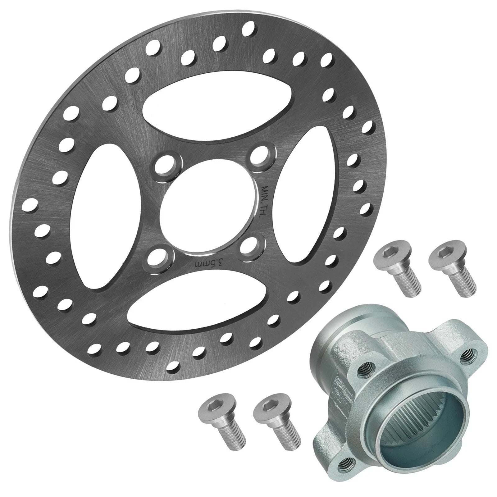 Rear Brake Rotor Disc & Hub For Yamaha Raptor 700 700R YFM700 YFM700R 2006-2013