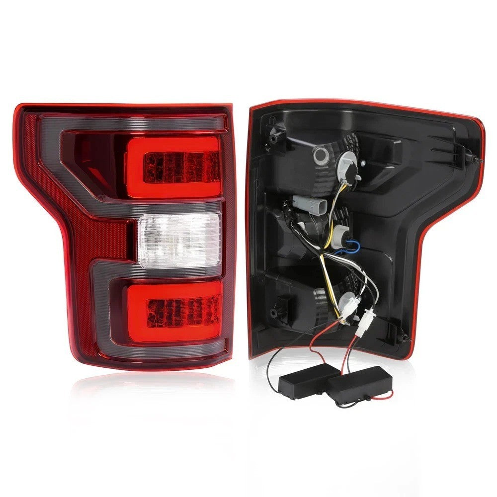 LED Tail Lights For Ford F-150 F150 Pickup XL XLT 2018-2020 Brake Lamps w/Bulb