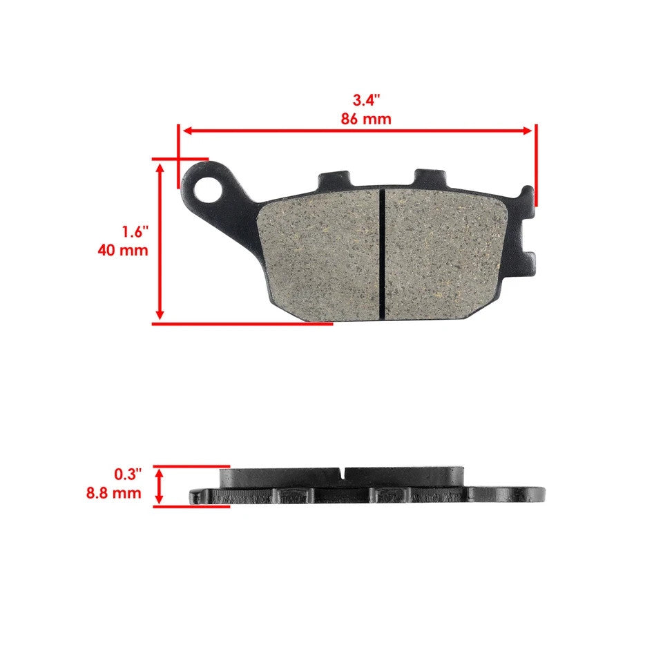 Caltric Front and Rear Brake Pads for Honda VT1300CX Fury 1300 2010-2020