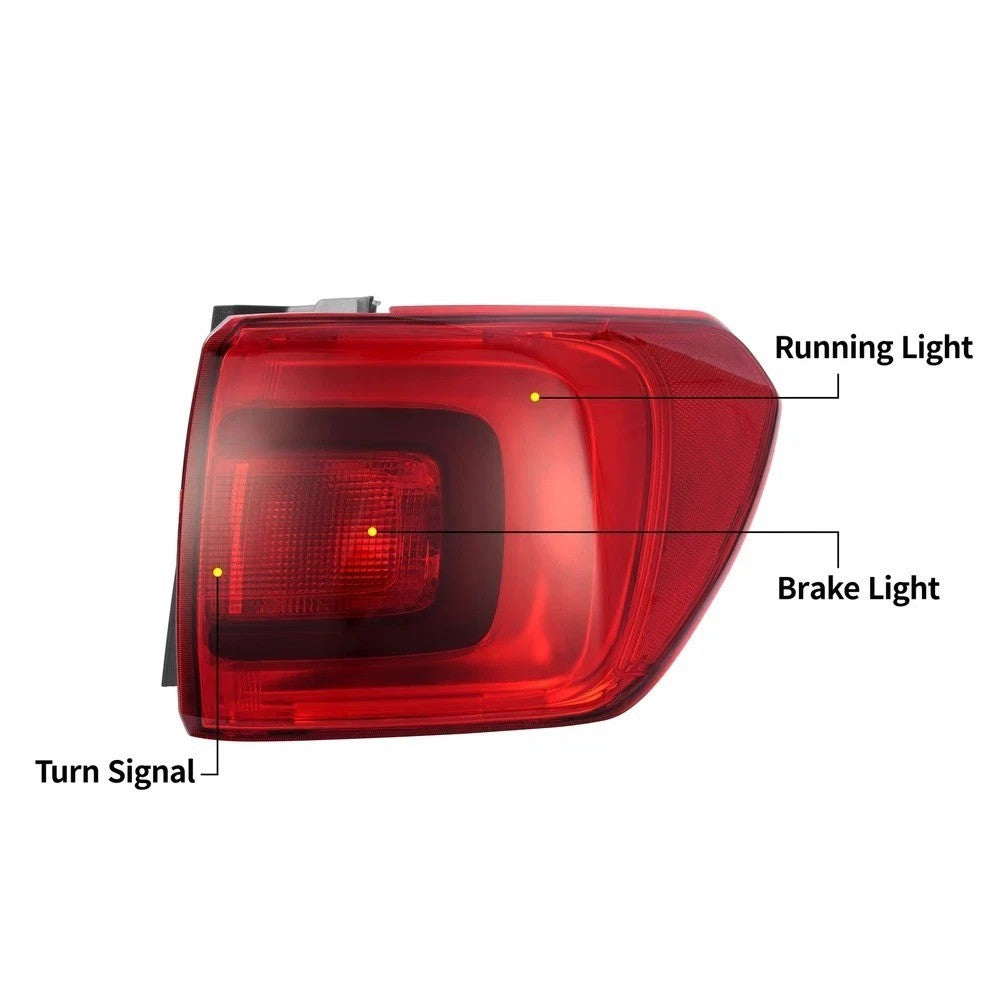 RH Side LED Halogen Fit For GMC Acadia 2017 2018 2019 Tail Light Assembly Lamp