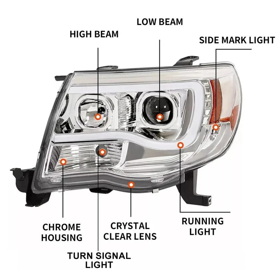 For Toyota Tacoma 2005-2007-2011 Left&Right LED Headlights Headlamps Assembly