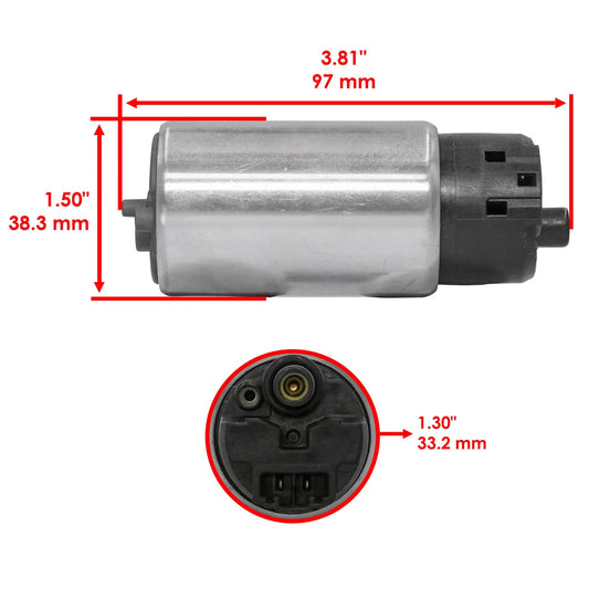 Caltric Fuel Pump For Honda Rancher 420 TRX420FA FE FM TE TM 14-26 16700-HR3-A21