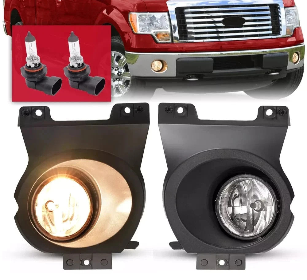 For Ford F-150 F150 2011 2012 2013 2014 Fog Lights Driving Lamps w/Bulbs LH & RH