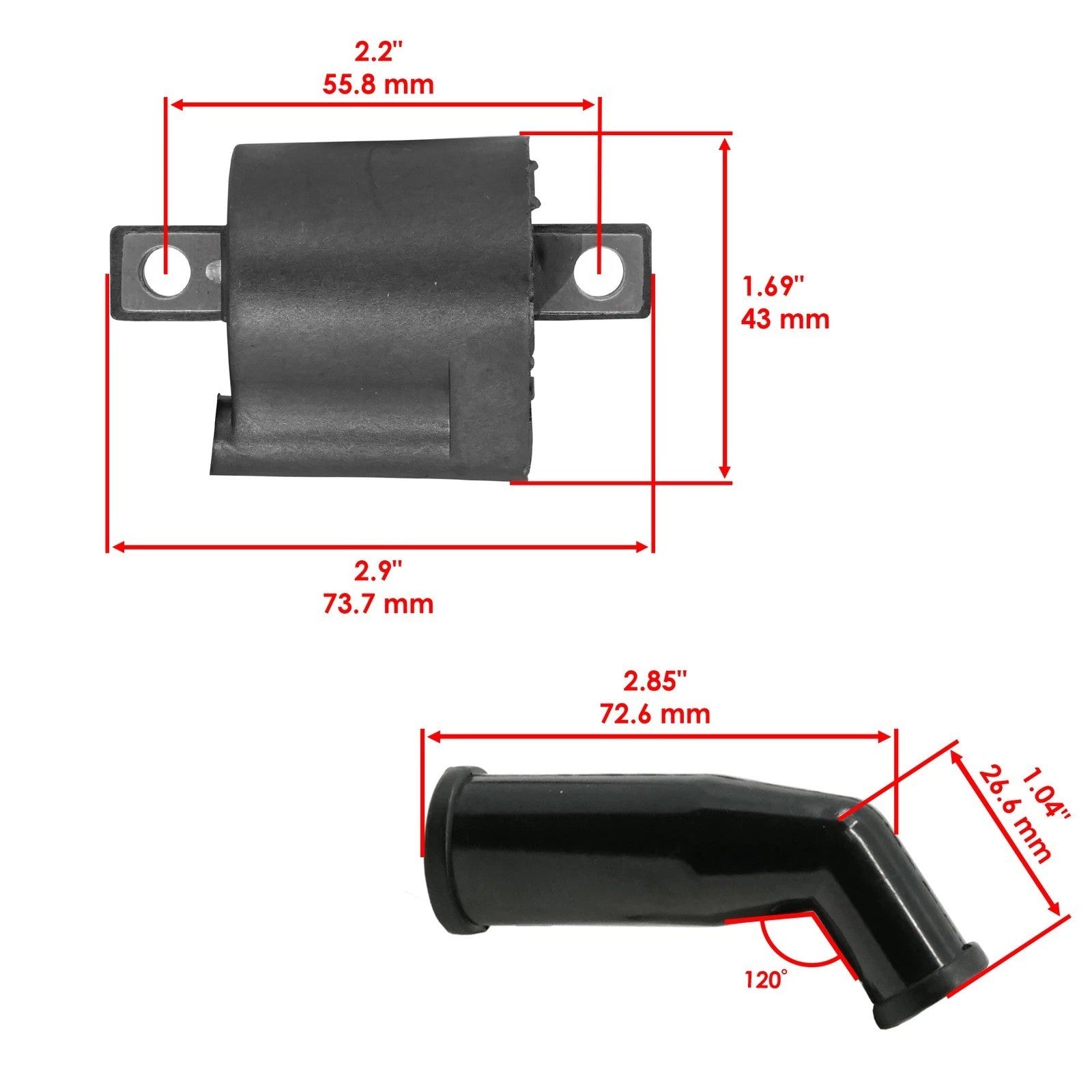 Ignition Coil for Yamaha Moto-4 Moto4 YFM200 YFM200D 1985 1986 1987 1988 1989
