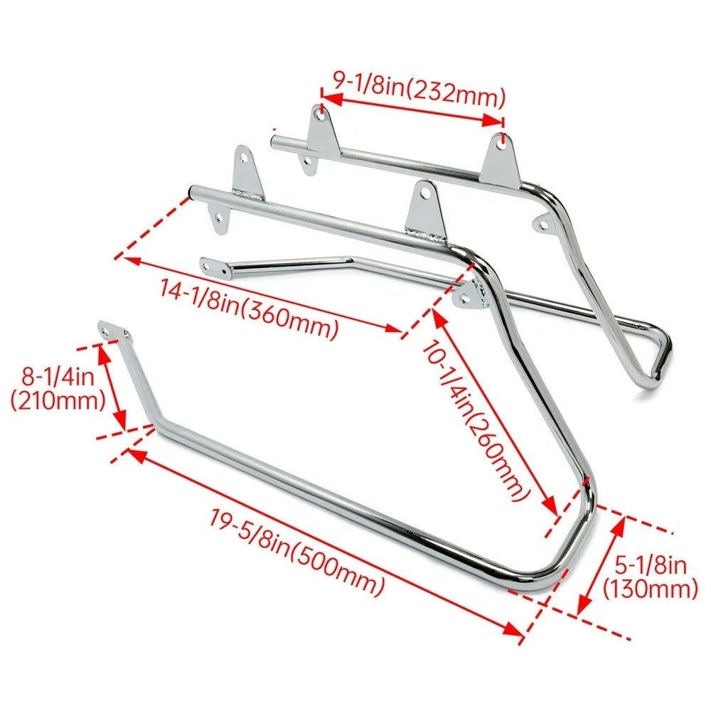 5" Stretched Hard Saddle Bags Conversion Brackets Kit For Harley Softail Deluxe