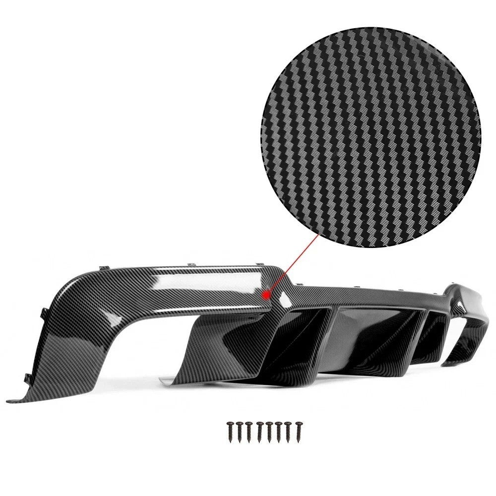 For 2012-16 BMW F10 M5 Rear Bumper Lip Diffuser Carbon Fiber Look DTM Style