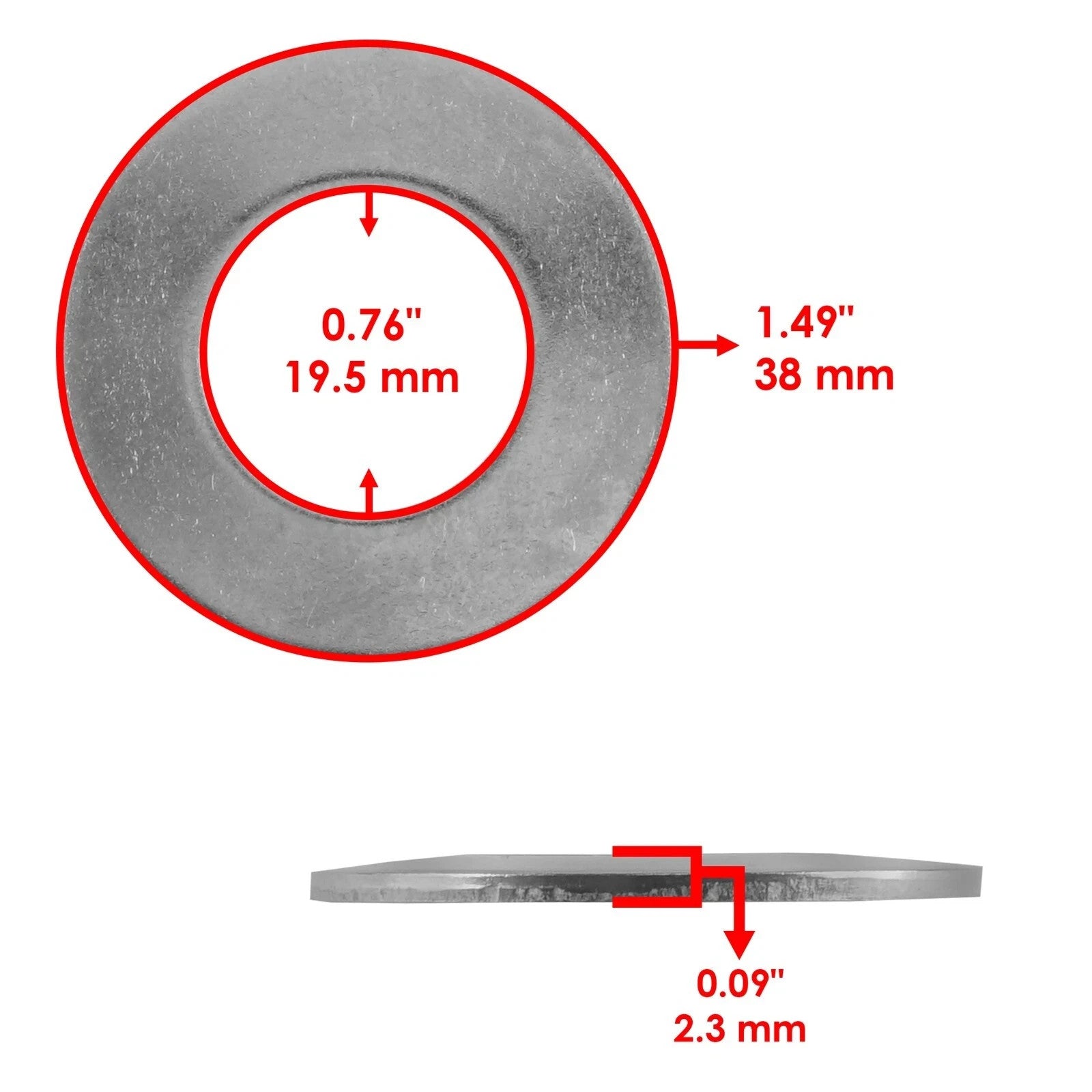 2x Clutch Washer & Rear Axle Nut for Polaris Trail Boss 350L 2x4 4x4 1990-1993
