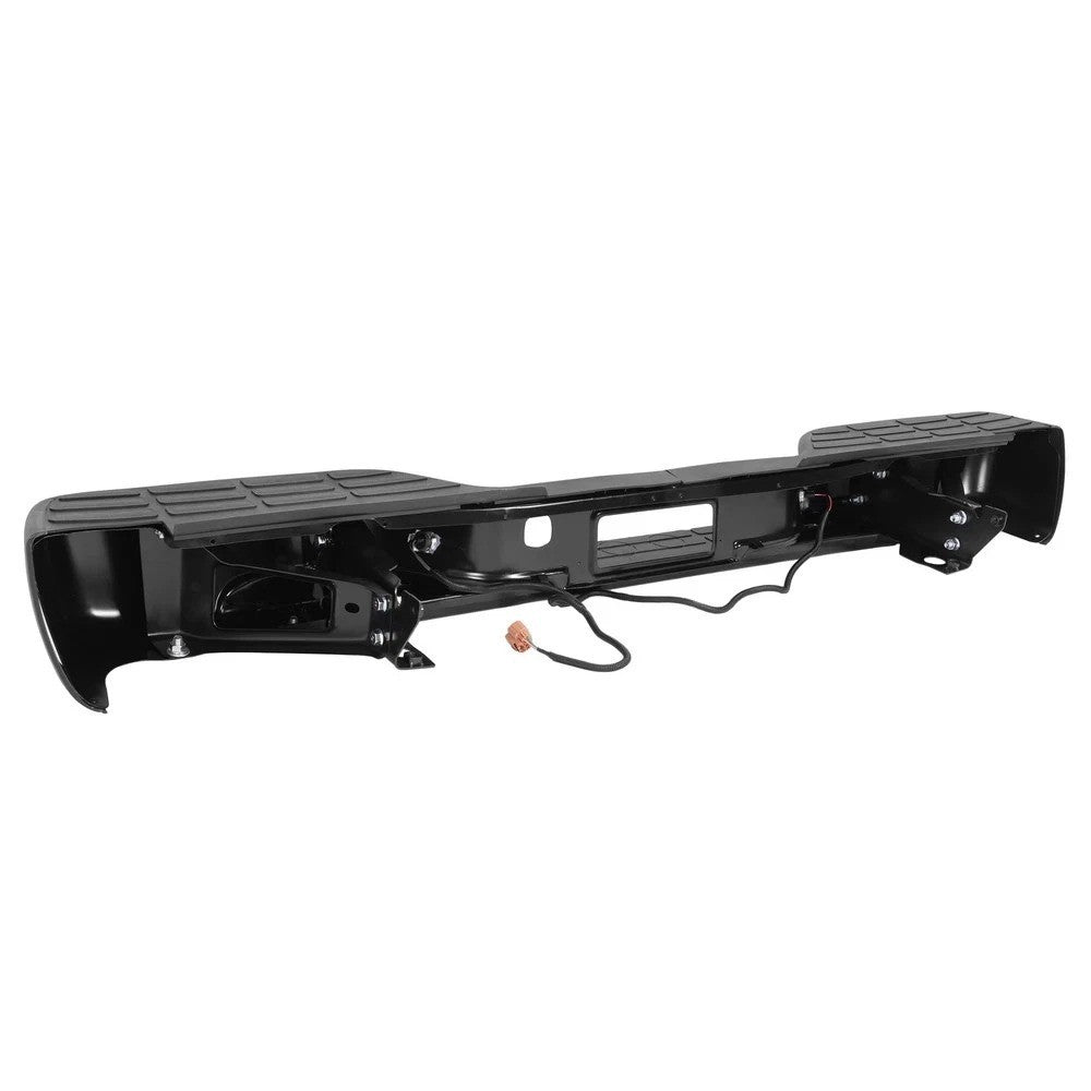 Black Rear Bumper Assembly For Chevy Silverado GMC Sierra 2500HD/3500HD 1999-07