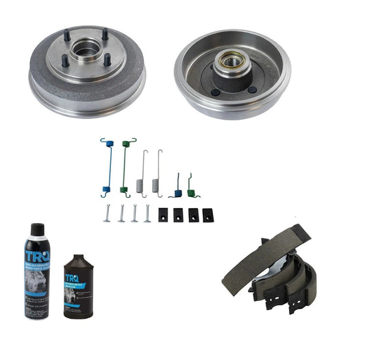 Rear Brake Drum Shoe & Hardware Kit w/Chemicals for 00-08 Ford Focus