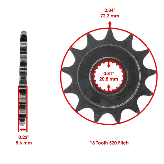 Black Drive Chain And Sprocket Kit for Yamaha YZ250F 2001 2002 2003 2004