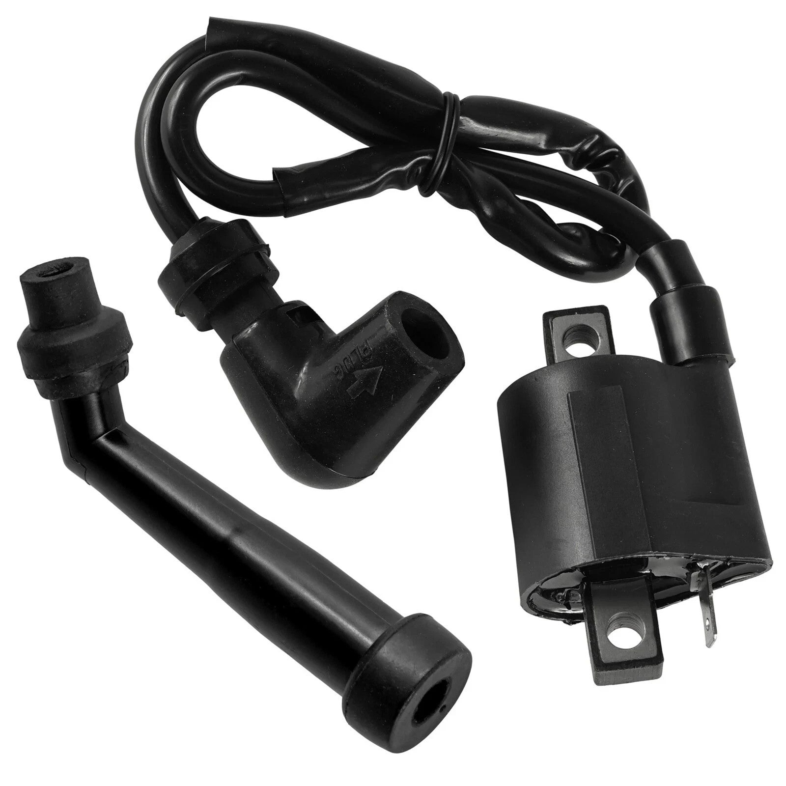 Ignition Coil with Spark Plug Boot Cap for Yamaha Wolverine 350 1995-2001