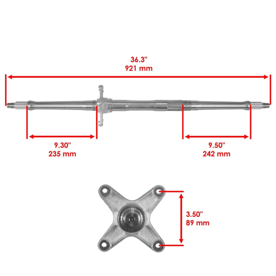 Rear Axle Shaft for Kawasaki KFX400 KSF400A 2003 2004 2005 2006