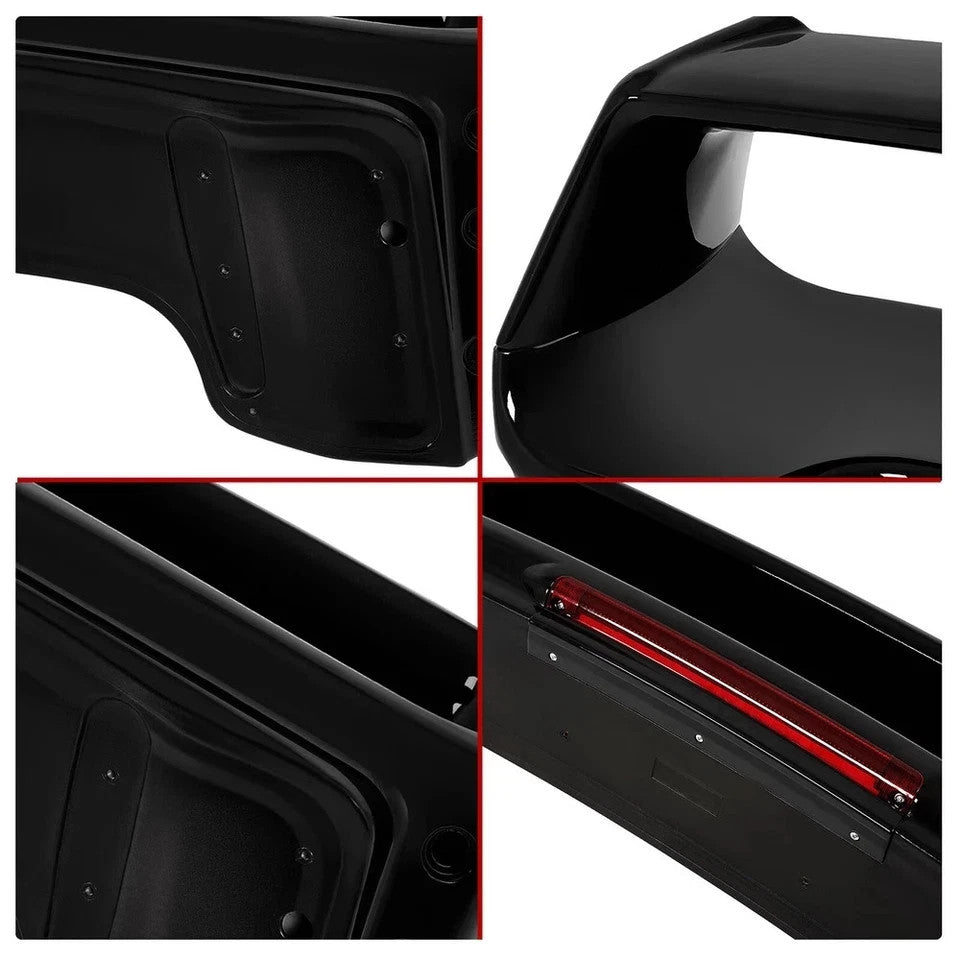 HECASA Trunk Spoiler Wing W/ Brake Light For Subaru Impreza WRX 4-Dr 2002-2007