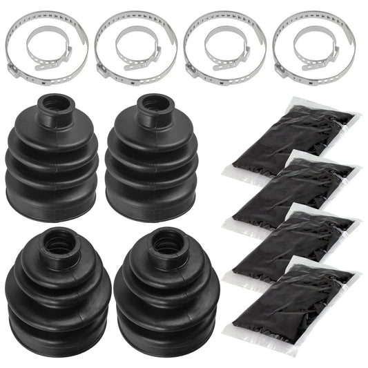 2 Front Axle Inner Outer CV Boot Kit for Yamaha Kodiak 400 YFM400FW 4X4 1993-98