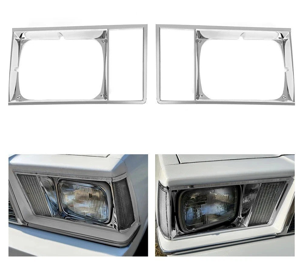 Headlight Headlamp Light Trim Bezel Set Fit 1978-1979 Malibu El Camino Caballero