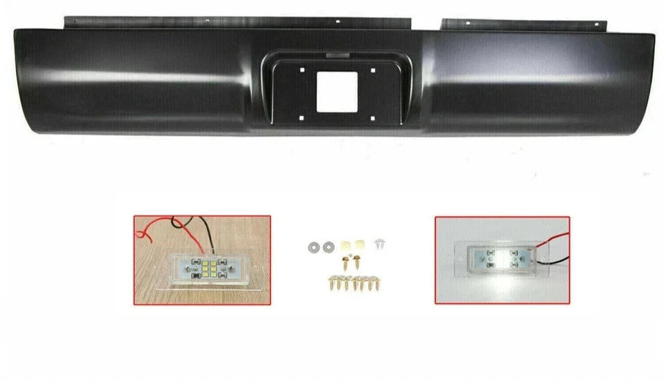 Rear Bumper Roll Pan w/LED License Light For Dodge RAM 1500 2500 3500 1994-2001