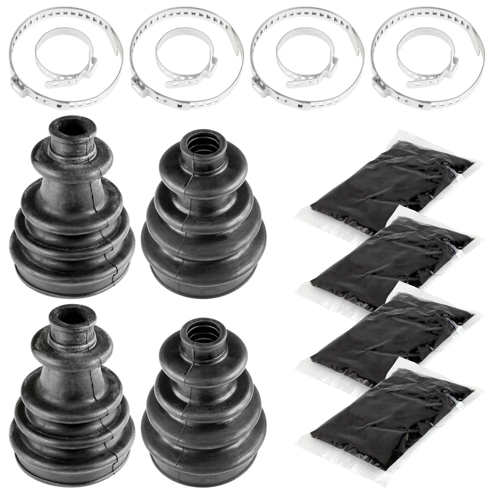 2 Front Axle Inner Outer CV Boot Kit fits Polaris Sportsman 700 800 MV7 4x4 2005