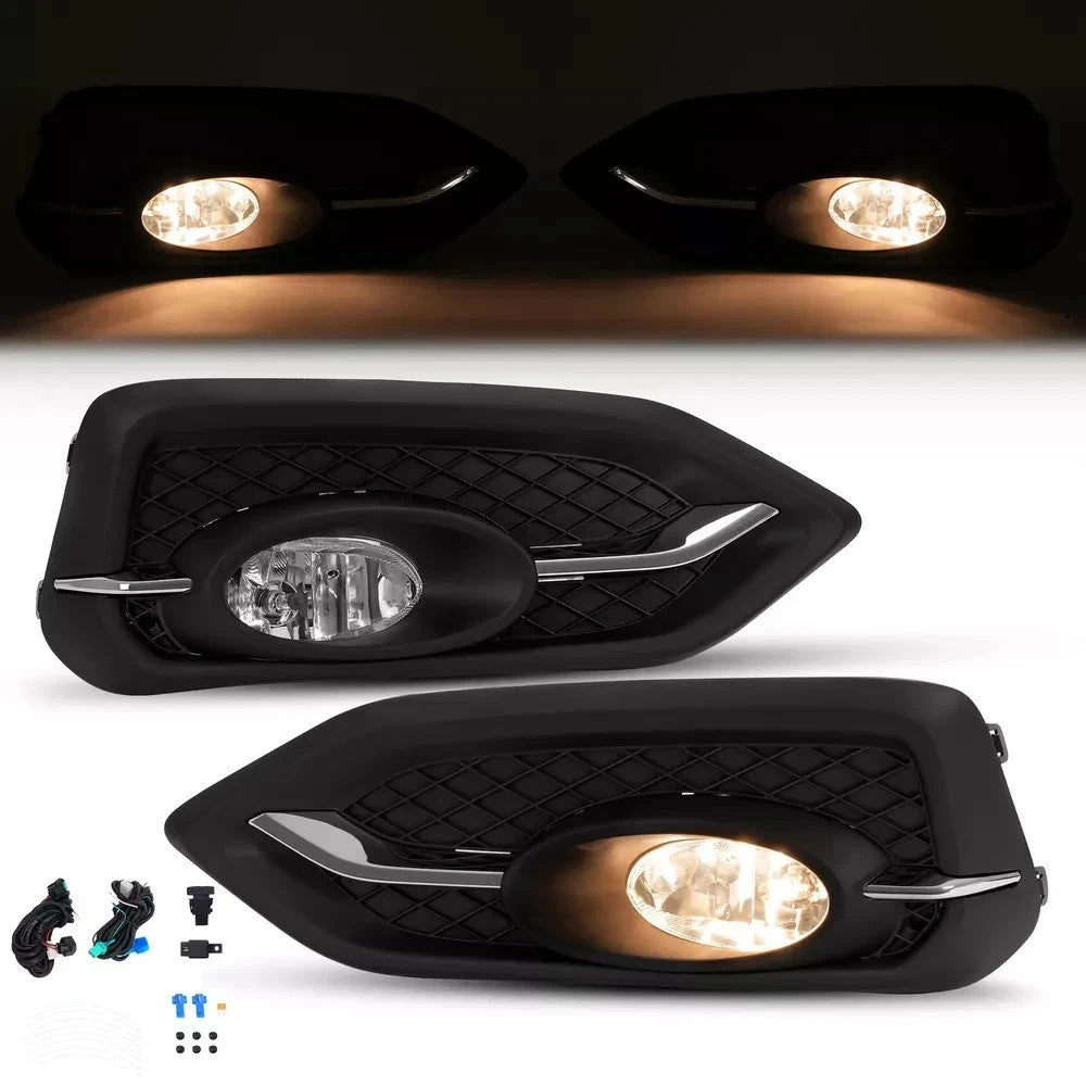 For Honda Civic 2-Door Coupe 2014-2015 Fog Lights Lamps w/Switch+Bulbs LH & RH