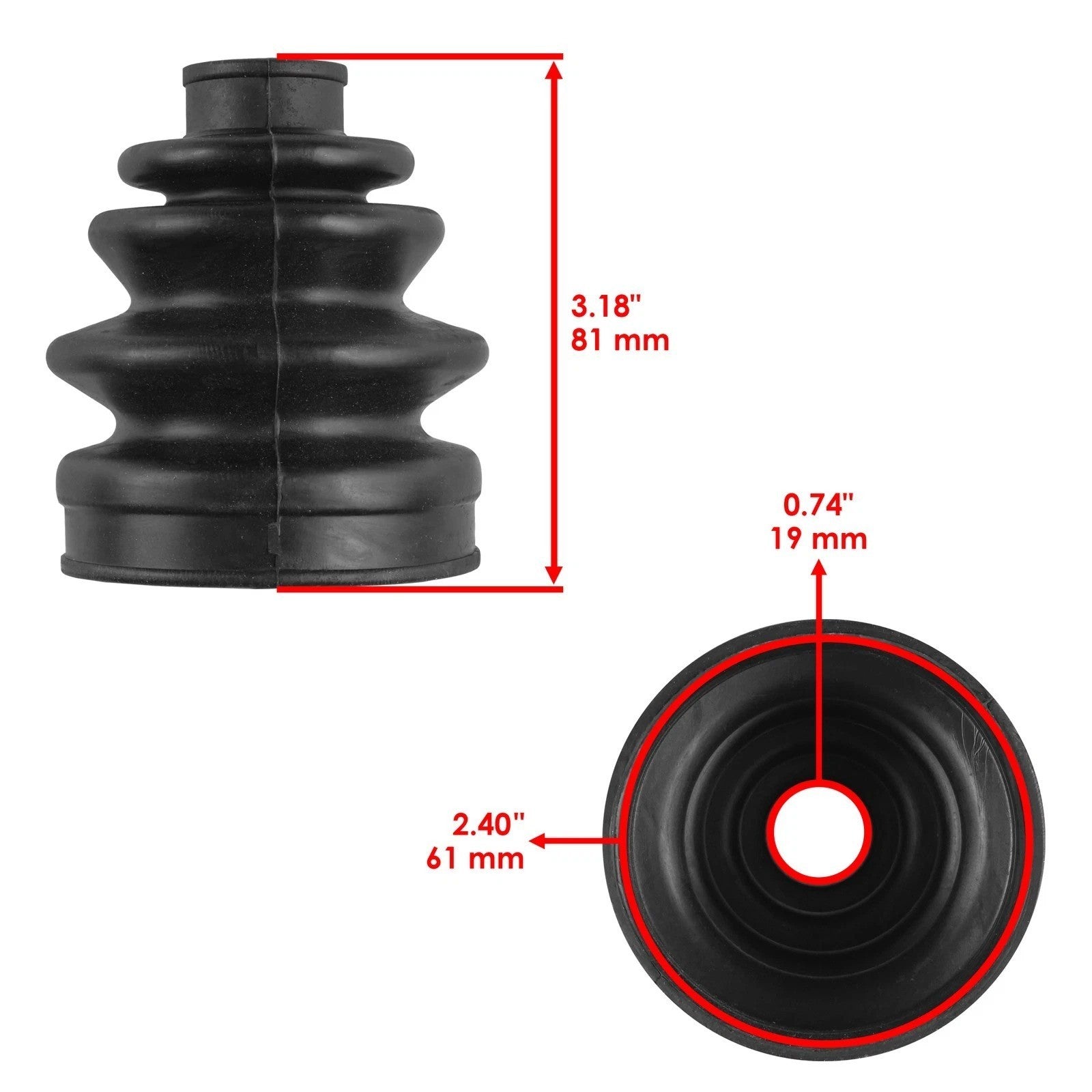 Rear Axle Inner LH RH CV Boot Kit for Polaris Ranger XP 1000 2017 2018 2019 2020