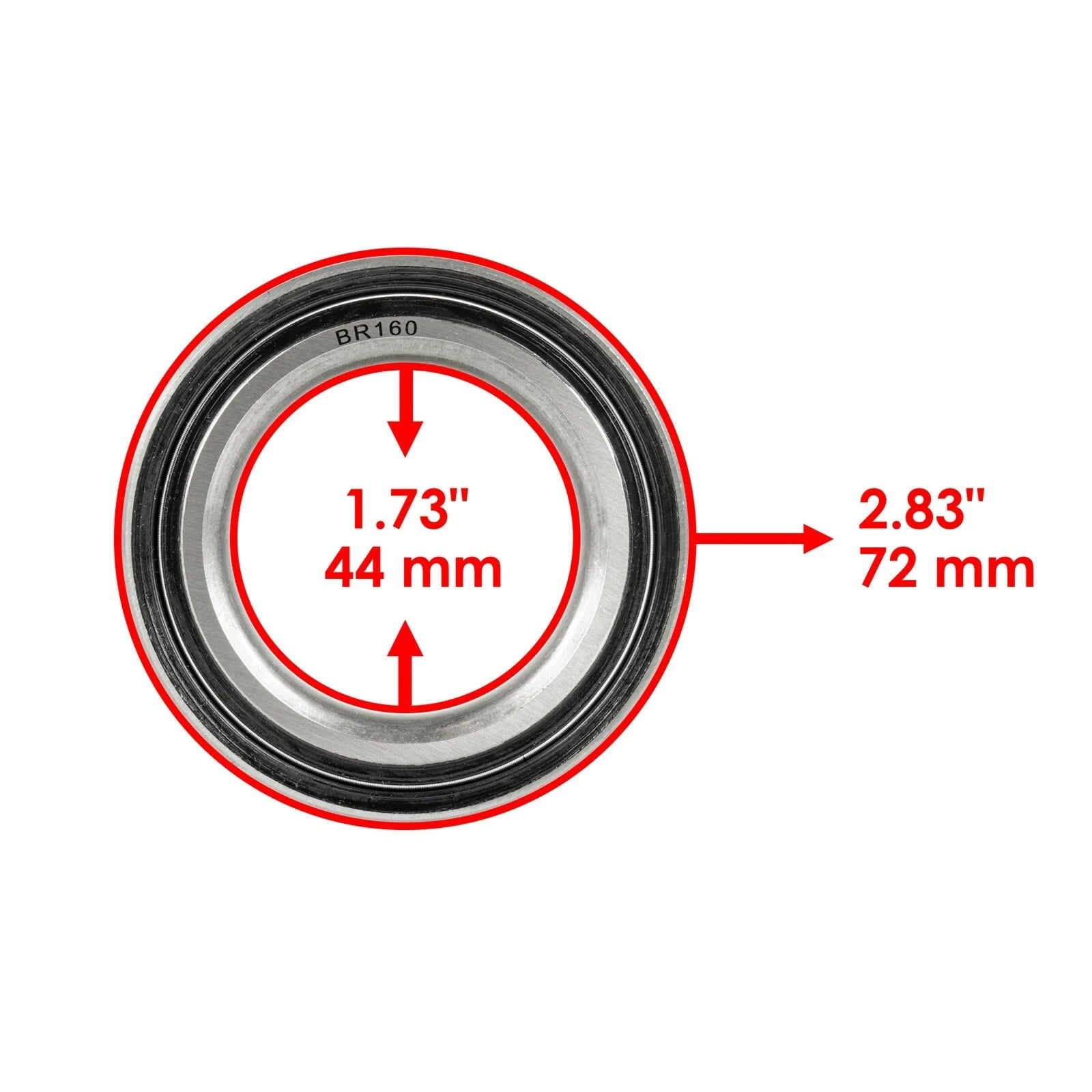 Front Rear Wheel Hub for Polaris RZR XP Turbo/RZR XP 4 Turbo 2018-21 w/ Bearing