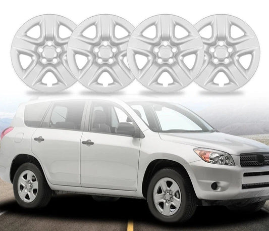 4PC 17" Silver Wheel Hub Caps Full Rim Skin Covers Fit For Toyota RAV4 2006-2012