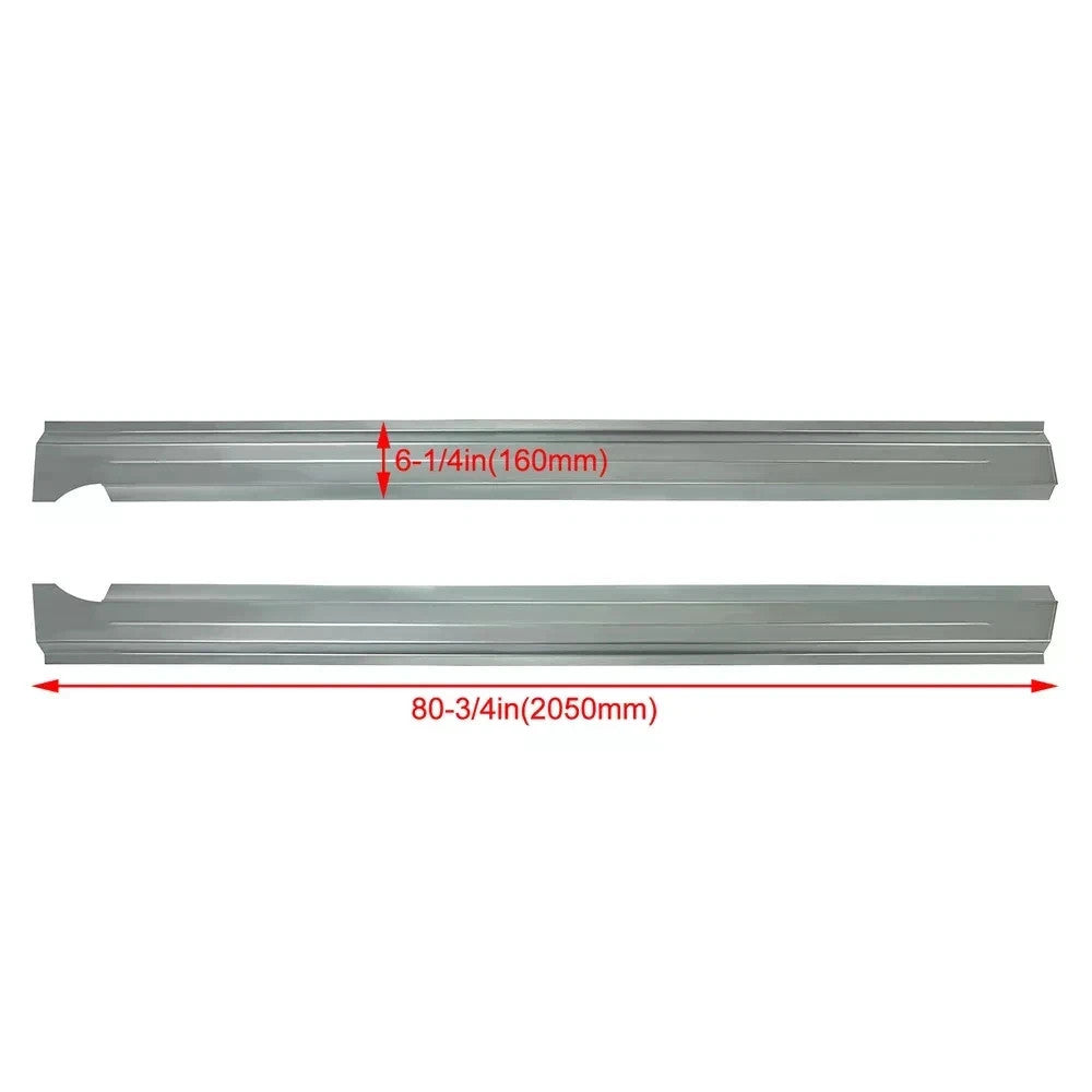 Slip-on Rocker Panels PAIR For 09-18 Dodge Ram 1500 2500 3500 Crew Cab 4DR Truck