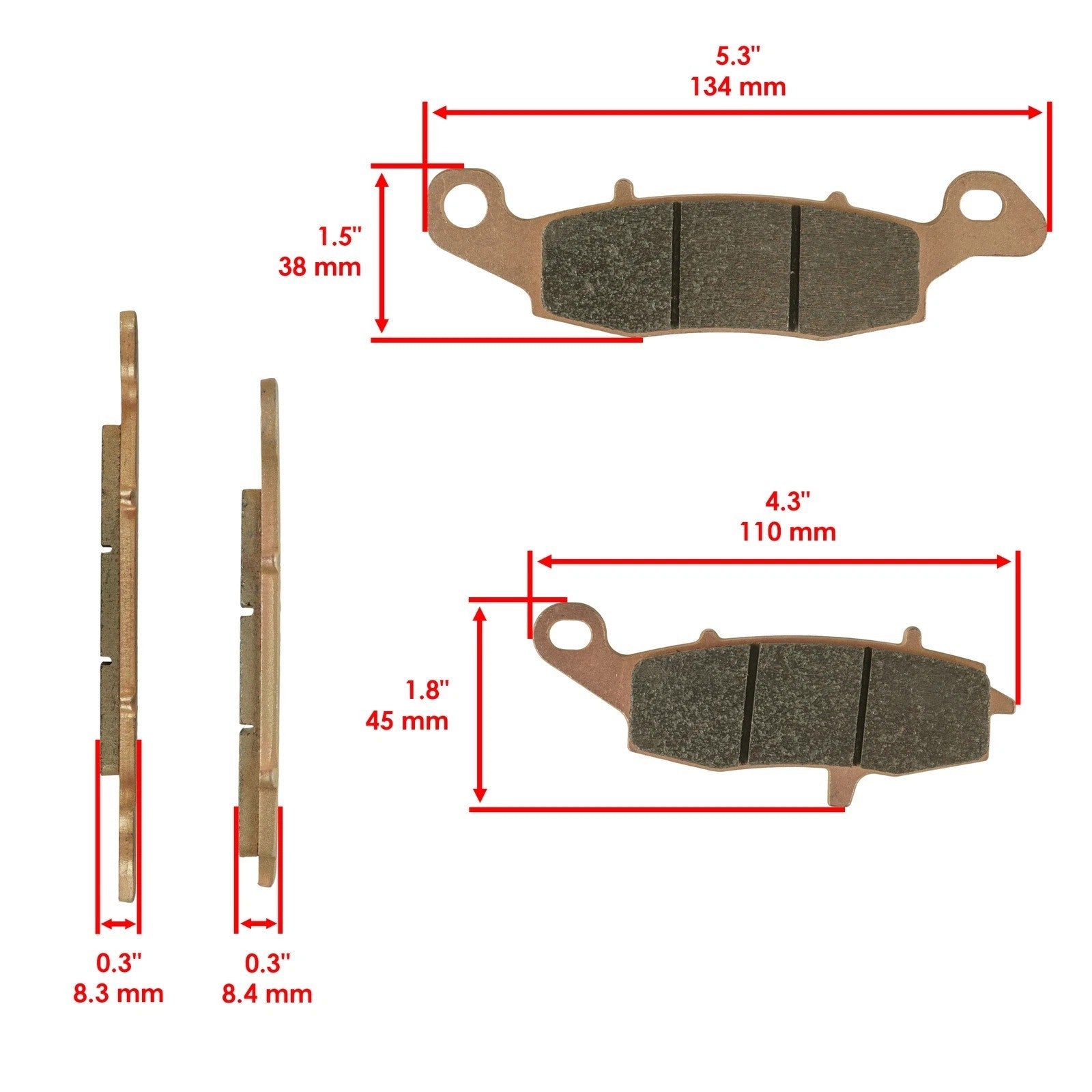 Front Brake Pads Rear Brake Shoes for Kawasaki Vulcan 800 Classic VN800B 1996-05