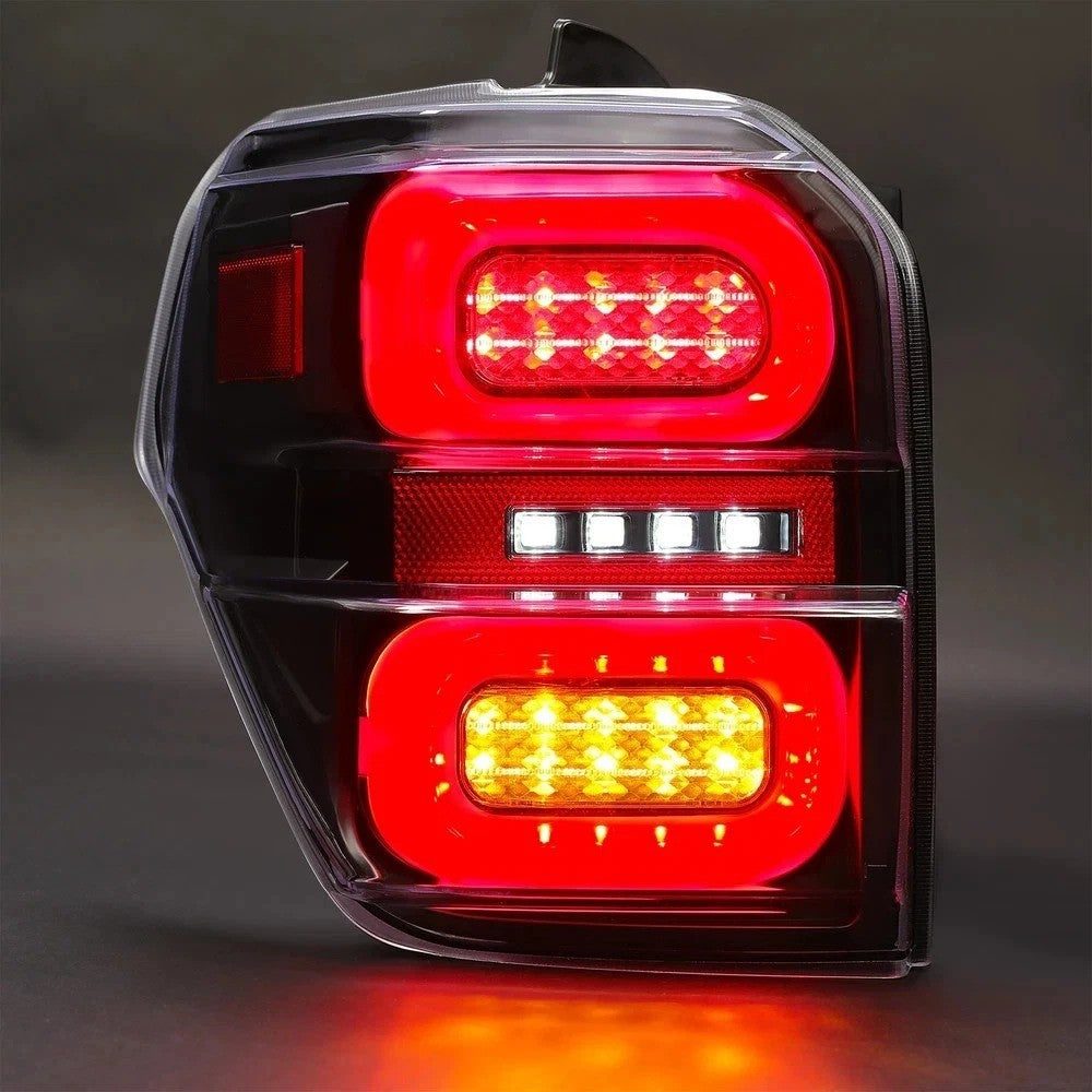 For Toyota 4Runner 2010-2023 2020 Black Full LED Tube Tail Lights Lamps 10-23
