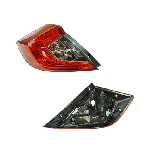 Rear Tail Lights Set Driver & Passenger Side Outer Fits 2016-2021 Honda Civic