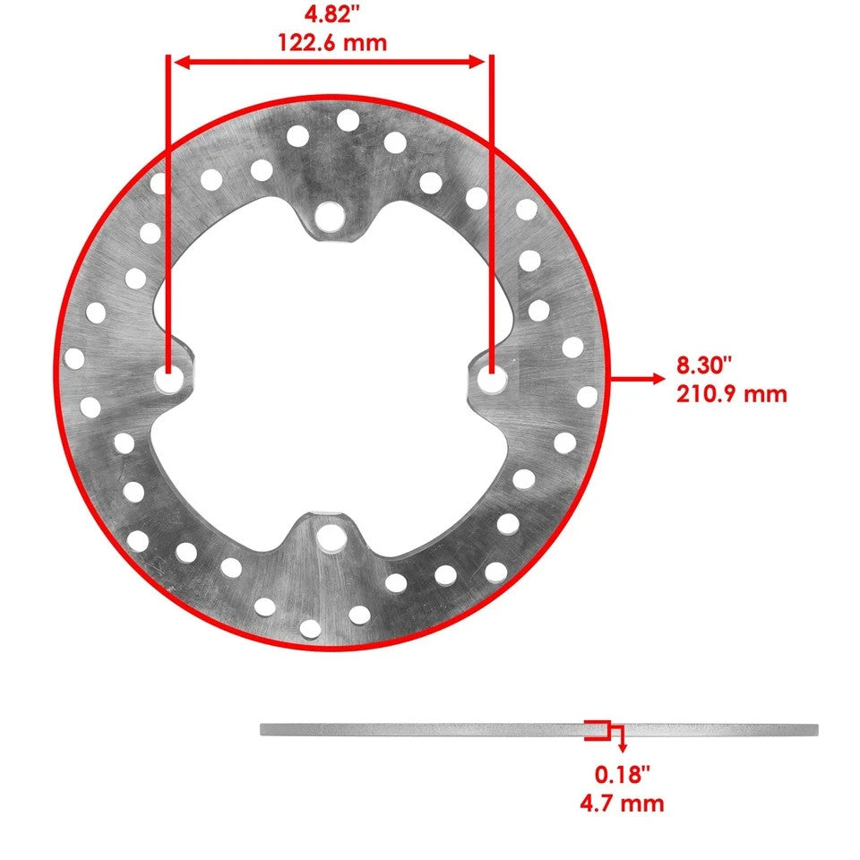 Caltric Front/Rear Brake Disc Rotor For Honda Pioneer 1000-5 SXS1000M5 2016-2021