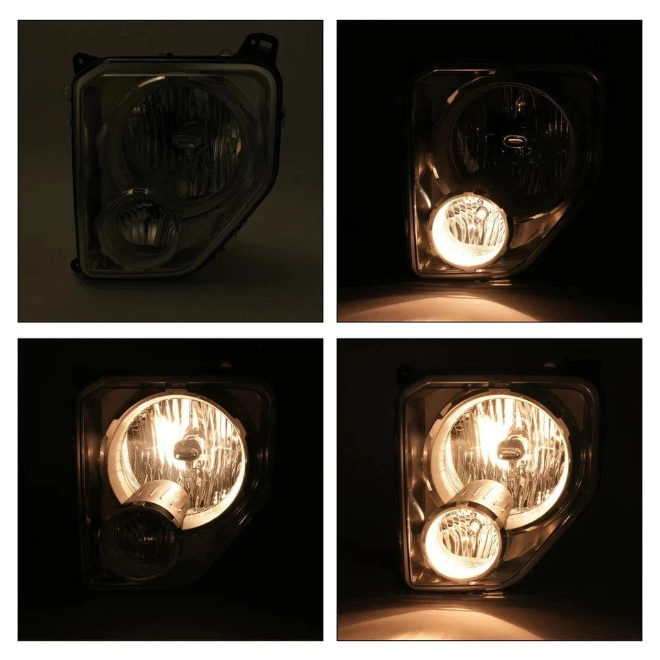 HECASA 2PCS Headlights Set W/Fog Lights For JEEP Liberty 2008-2012 #55157339AE