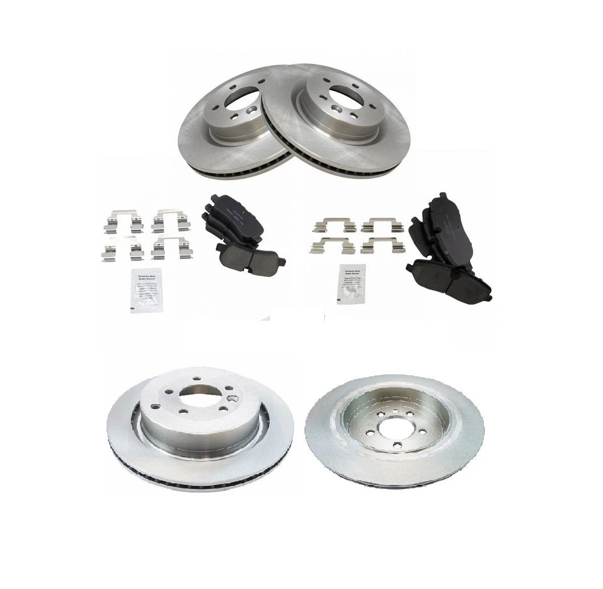 Front & Rear Premium Posi Ceramic Disc Brake Pads & Rotor Kit for Land Rover SUV