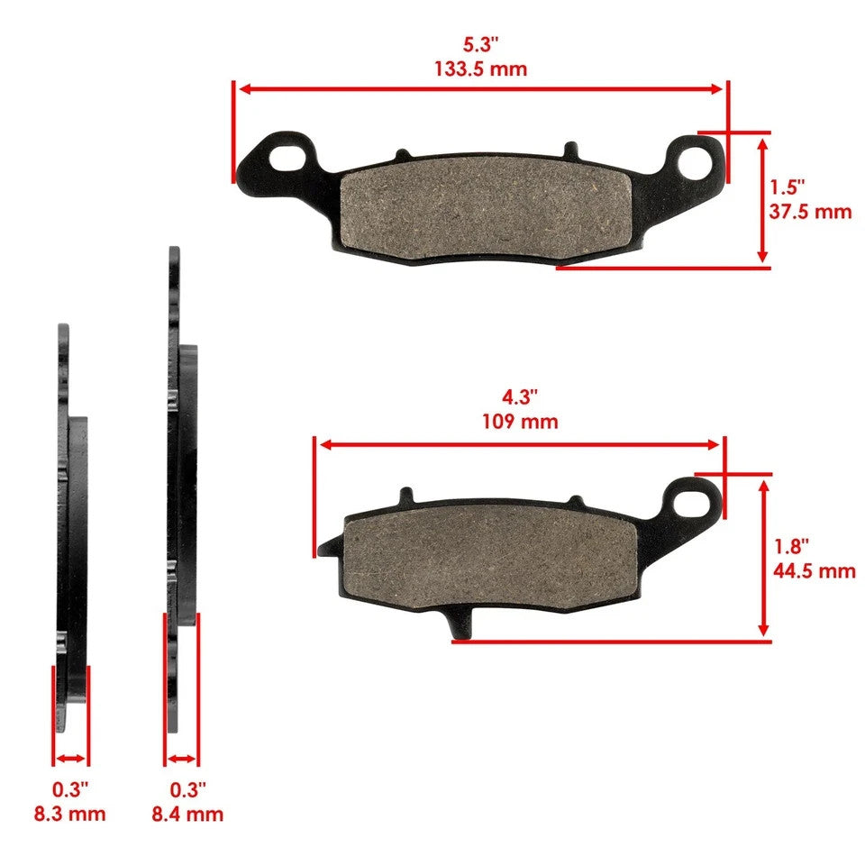 Front Rear Brake Pads for Suzuki DL1000 V-Strom 1000 2002-2012