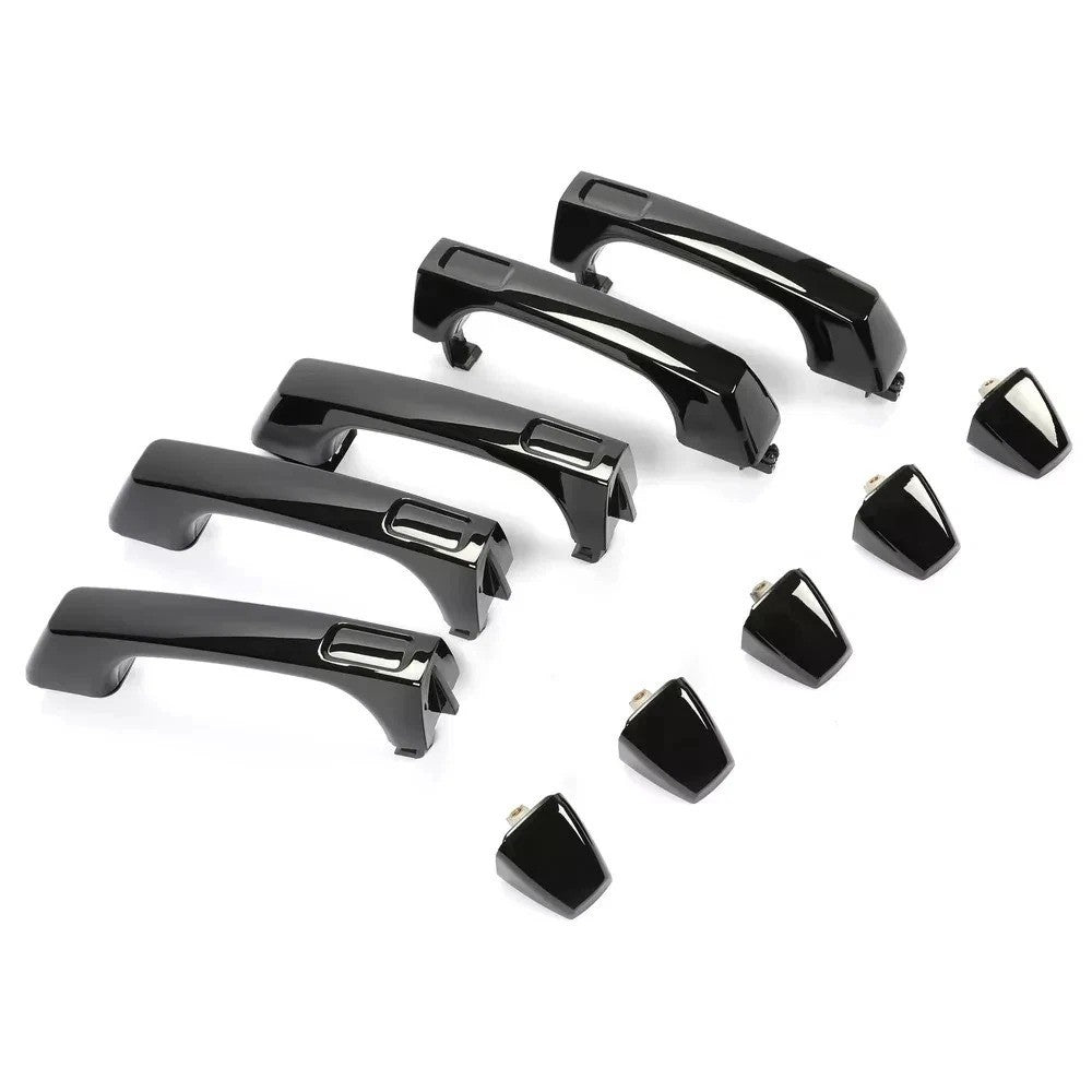 Door Handle Black Exterior Outside Front & Rear Set of 5 For Hummer H3 H3T 06-10