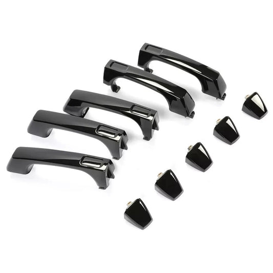 Door Handle Black Exterior Outside Front & Rear Set of 5 For Hummer H3 H3T 06-10