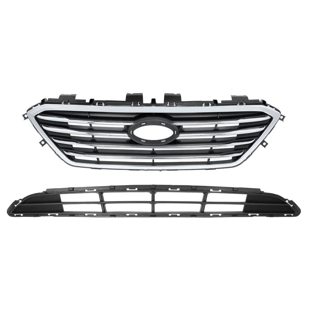 For Hyundai Sonata Sport 2015 2016 2017 Front Upper &Lower Grille Grill Assembly