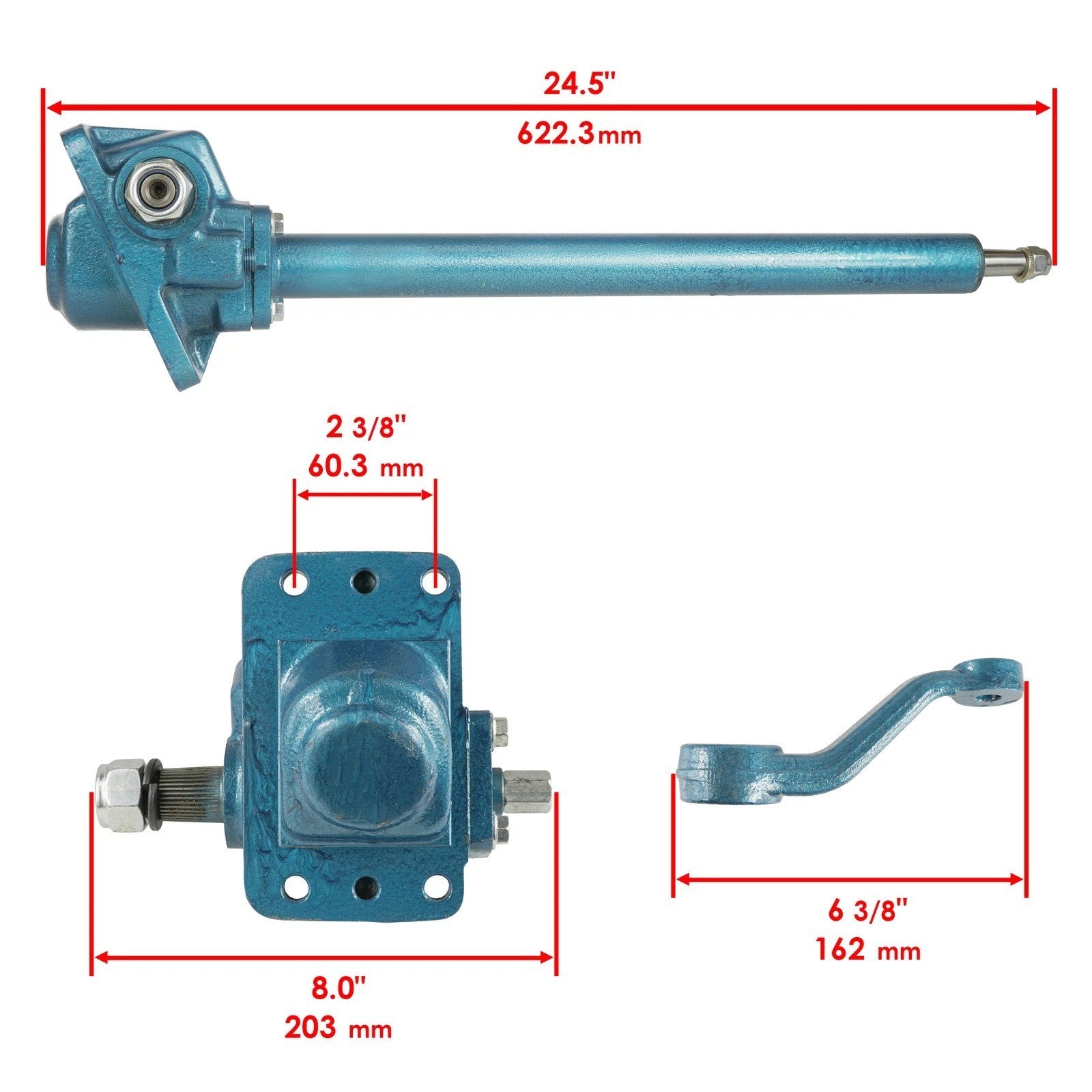 Complete Steering Box Shaft for Kubota L245DT L245F L245 34159-16091 35240-16100