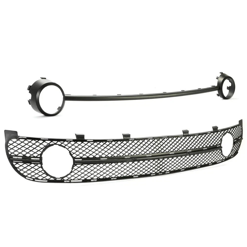 For 2001-05 VOLKSWAGEN NEW BEETLE Front Bumper Lower Grille Fog Light Trim Black