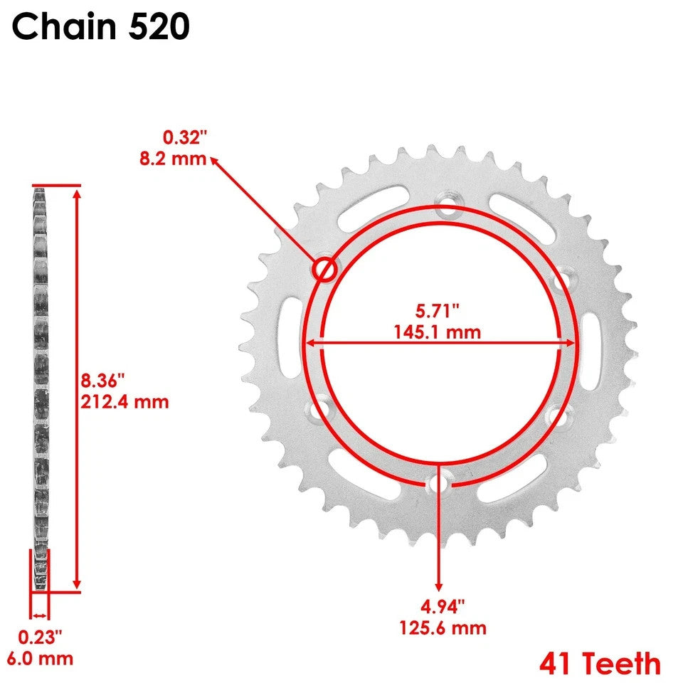 Red O-Ring Drive Chain & Sprockets Kit for Suzuki DR350Se / DR-Z400Sm