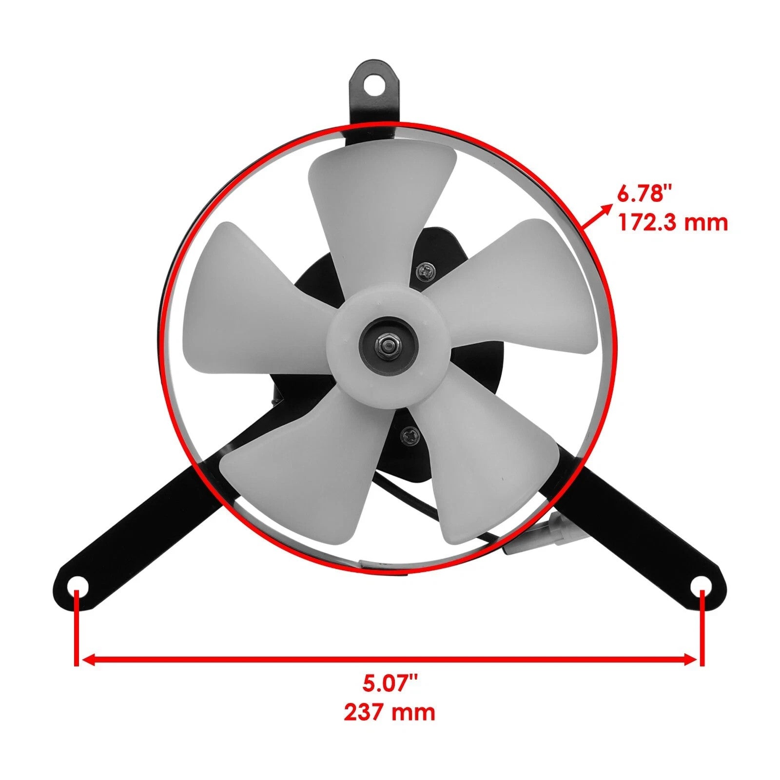 Caltric Radiator Fan Assembly for Yamaha Raptor YFM700 2006-2012 1S3-12405-00-00