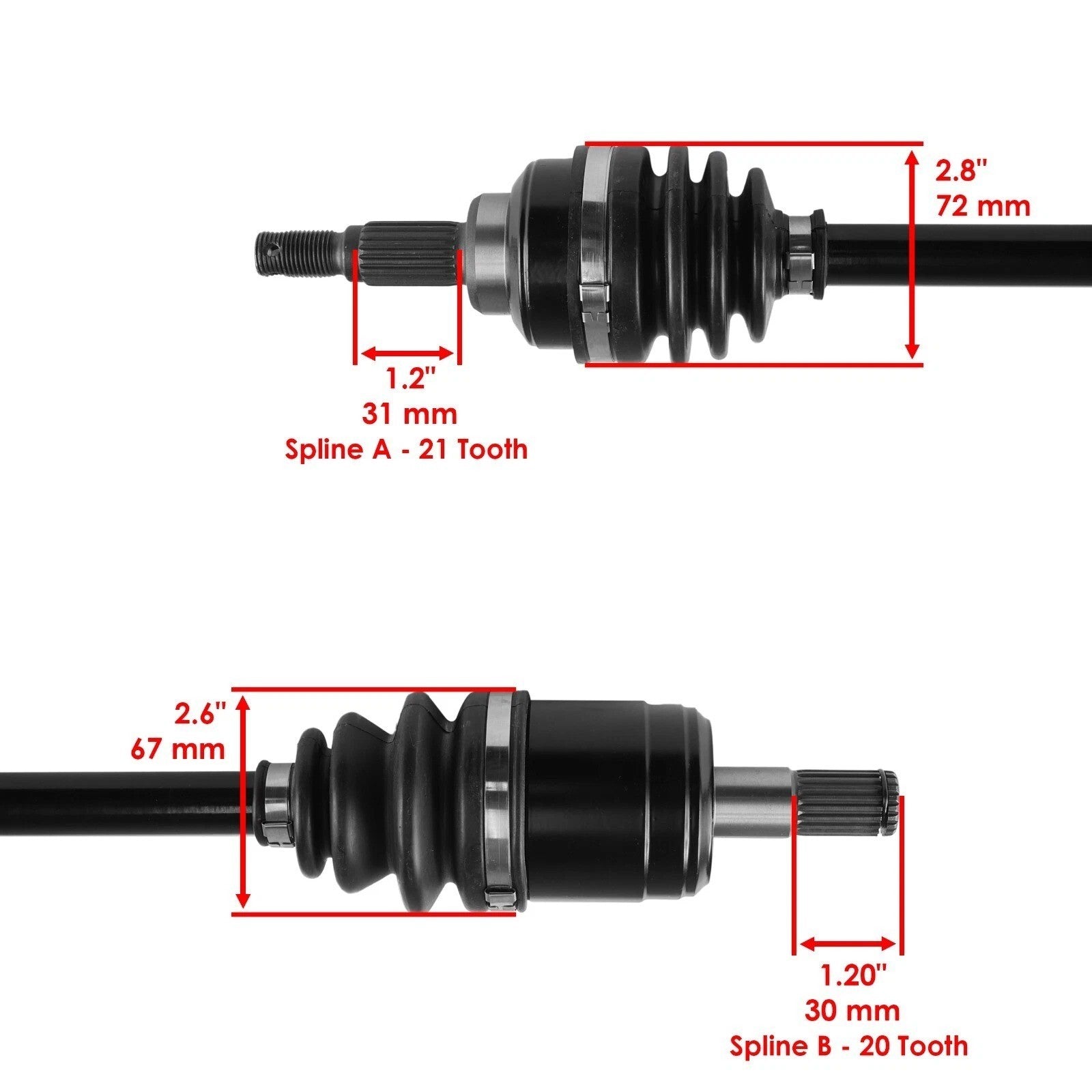 Front Right CV Joint Axle for Honda TRX450FE TRX450FM Foreman 450 ES S 2002-2004