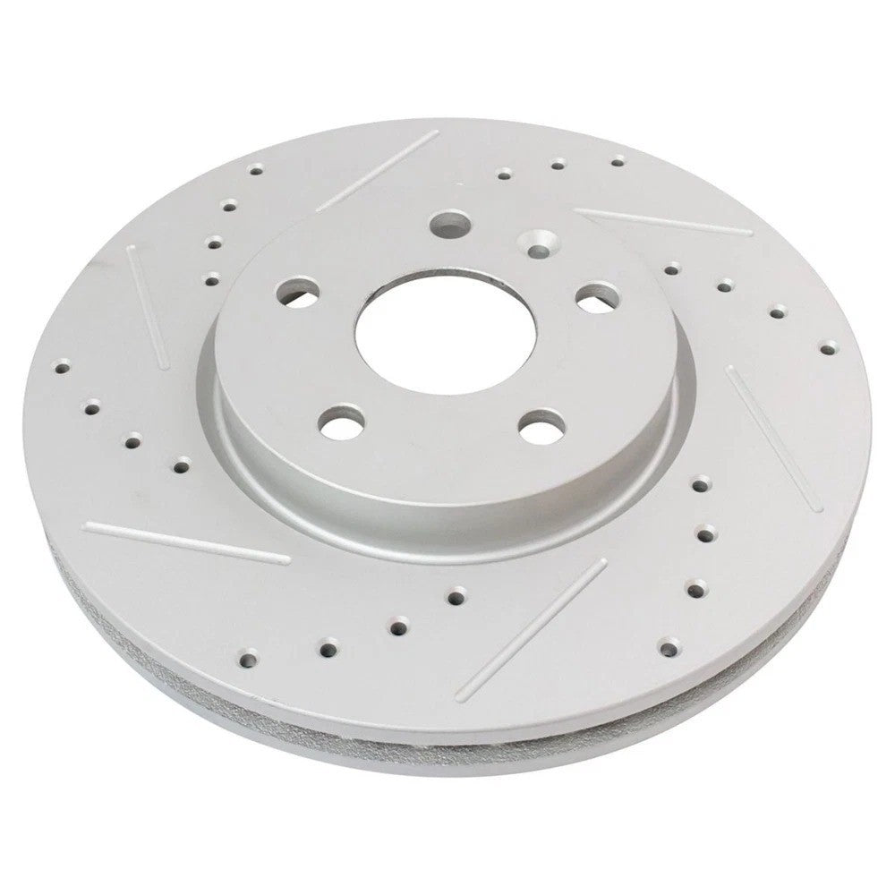Performance Brake Rotor Drilled Slotted Coated & Ceramic Pad Kit