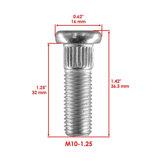 4 Rear Wheel Hub Stud Bolt for Honda TRX300 TRX300FW Fourtrax 300 1988-2000