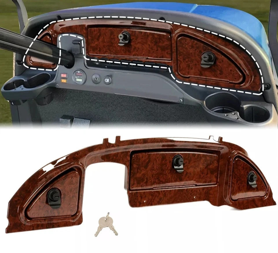 Golf Cart Dash Cover Dashboard Wood Grain For Club Car Precedent Onward 08.5-Up