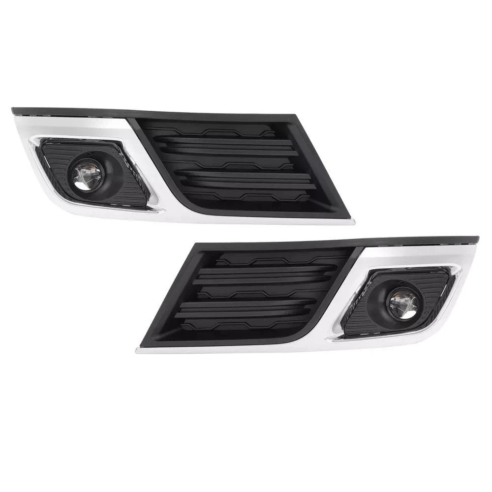 HECASA Pair Front Fog Lights w/ Bezel Trim For Chevrolet Traverse 13-17 20988620