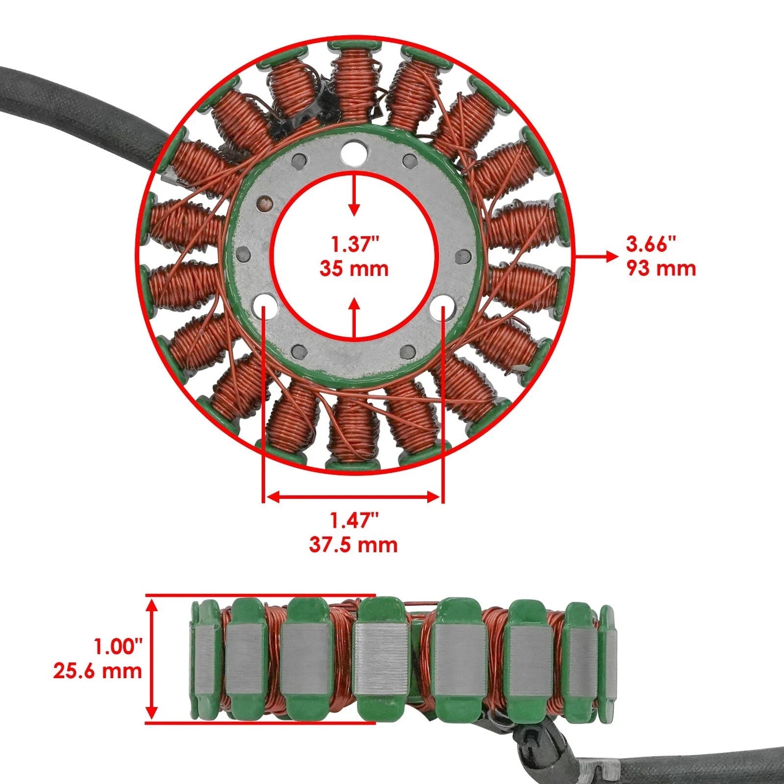 Stator for Polaris 0454947 0452449 0454228 Magneto